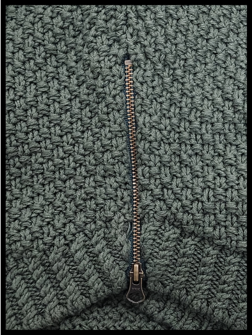 LL Bean Signature Fisherman 100% Cotton Cableknit Sweater Forest Green Medium - Picture 8 of 11